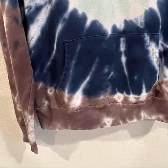 Monrow sunburst tie dye relaxed fit hoodie shades of blue and purple size small - Picture 4 of 8